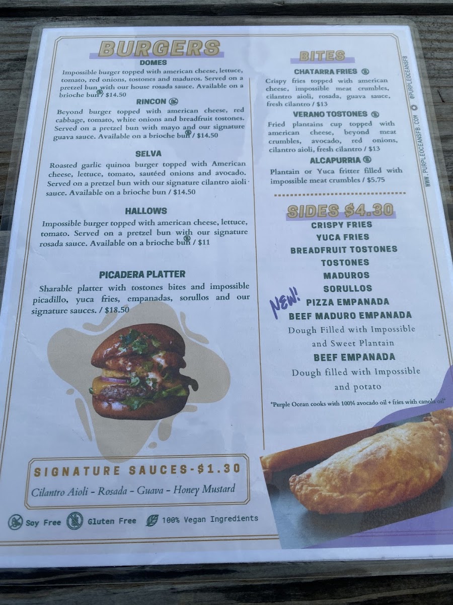 Purple Ocean Superfood Bar Menu - Image 4